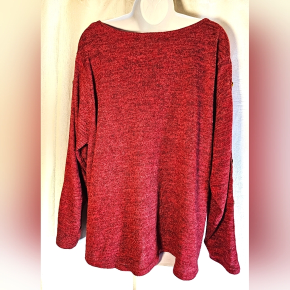 2/$20 All In Love 3XL Button Sleeve Top - Picture 7 of 8